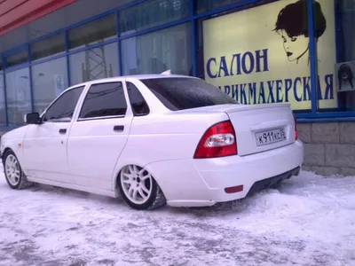 снег и посаженая приора — Lada Приора седан, 1,6 л, 2009 года | фотография  | DRIVE2