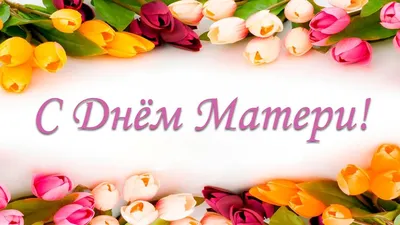 Поздравление на День матери со стихами и тюльпанами