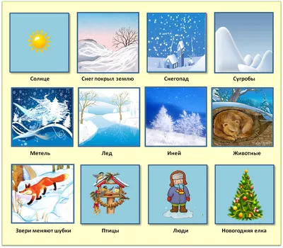 Признаки зимы на снежинках - скачать и распечатать | скачать и распечатать