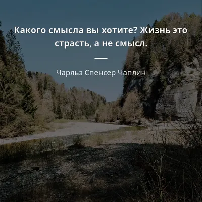 Какого смысла вы хотите? Жизнь это страсть, а не смысл. - Чарльз Спенсер  Чаплин #страсть | Романтические цитаты, Мудрые цитаты, Вдохновляющие  жизненные цитаты