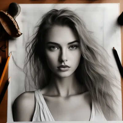 Красивый рисуонк простым карандашом | Рисунки, Портретные зарисовки, Лицо