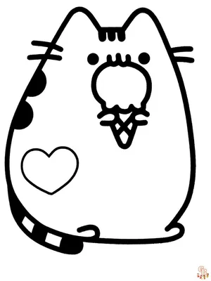 Милые рисунки кота пушина (48 фото) » Рисунки для срисовки и не только