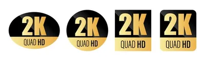 4K UHD, 5K, 8K, Quad HD, Full HD and HD video or screen resolution signs  Stock Vector | Adobe Stock