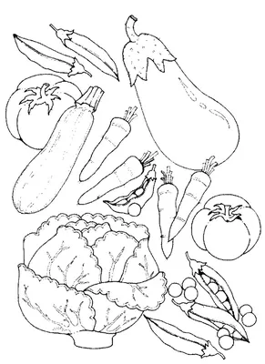 Раскраски Раскраска Раскраск горох детская овощи, Раскраска горох раскраски  овощи.