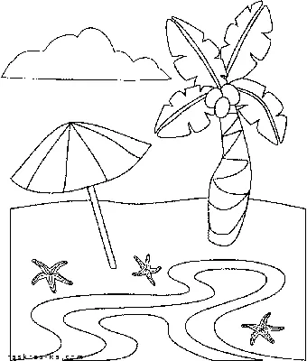 Лето рисунок раскраска для детей (46 фото) » рисунки для срисовки на  Газ-квас.ком
