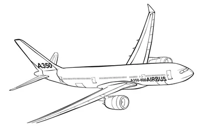 Раскраска Самолёт Boeing 767-400ER » Раскраски.рф - распечатать картинки  раскраски для детей бесплатно онлайн!