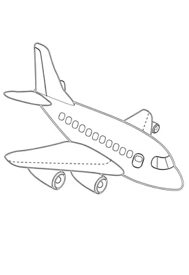 Самолет рисунок раскраска - 58 фото
