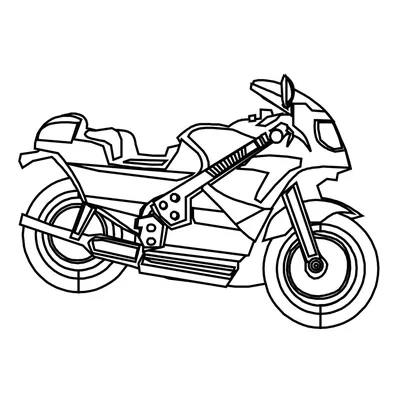 Раскраска Мотоцикл распечатать или скачать
