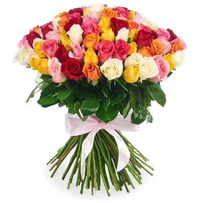 Радужные розы в коробке купить в Москве с доставкой недорого – id 2714 |  Roses Delivery