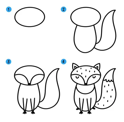 Как нарисовать (рисовать) лису и лисенка » Рисуем легко и поэтапно -  мастер-классы по рисованию лис и рисунки для срисовки для детей и  начинающих карандашом и красками