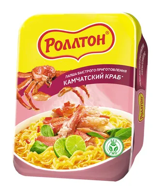 Лапша б/п со вкусом камчатского краба лот.90г. Ролтон