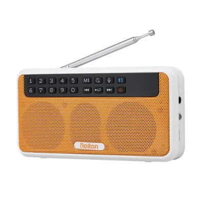 Rolton E500 Wireless Speaker 6W HiFi Stereo Music Player Portable Digital  w/ Flashlight Display Mic Support Hands-free Record TF Music Play -  Walmart.com