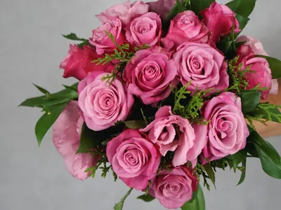 Букет от 15 до 25 розови рози (ти избираш броя) - от категория РОЗИ  (SamoRozi.com)