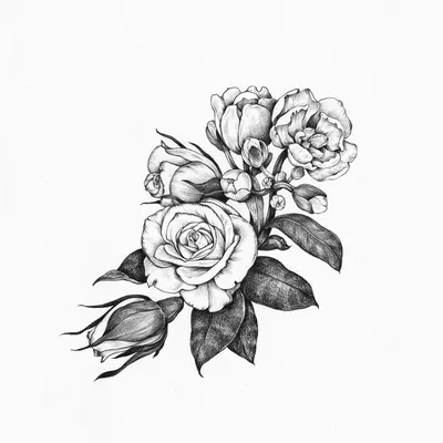 Сложный рисунок розы
