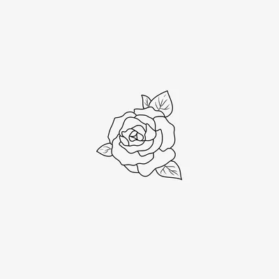 Маленькая роза для срисовки - 91 фото