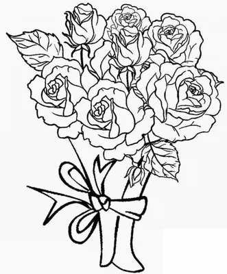Роза для срисовки шаблон в стиле …» — создано в Шедевруме