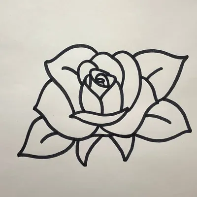How to draw ROSE, Easy drawings for sketching - YouTube