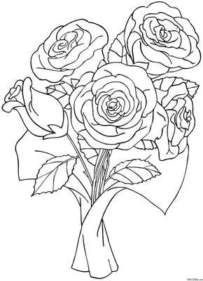 Рисунки розы для срисовки (37 лучших фото)