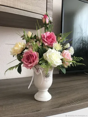 Букет 11 пионовидных розовых роз в вазе – розы с доставкой по Москве и  Московской области