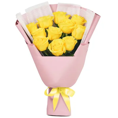 Жёлтые розы, артикул F67083 - 1265 рублей, доставка по городу. Flawery -  доставка цветов в Ульяновске