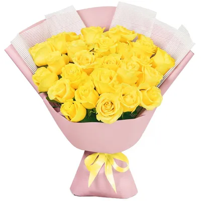 Купить Букет из 51 желтой розы 50 см в Краснодаре с доставкой в  интернет-магазине