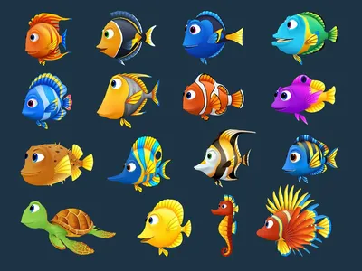Картинки рыбки мультяшные - 60 фото