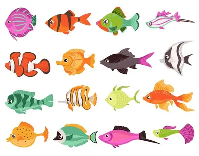 70 Colorful Fish Clipart - Рыбы Мультяшные На Прозрачном Фоне - Free  Transparent PNG Clipart Images Download