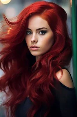 Рыжий цвет волос для девушки | Премиум Фото