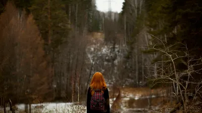 Фото рыжих девушек зимой со спины на аву » Портал современных аватарок и  картинок