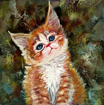 Много пушистых рыжих котят смотрят …» — создано в Шедевруме