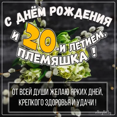 С днем рождения 20 лет парню открытка — Бесплатные открытки и анимация