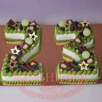 Двухъярусный торт на 23 февраля на заказ в интернет магазине-кондитерской