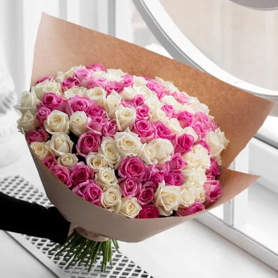 Букет из белых цветов в бежевом оформлении №1348 купить в Саранске