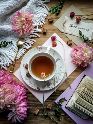 Картинки с чаем и цветами фотографии