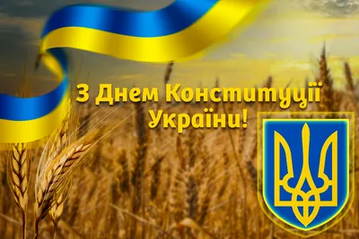Сегодня важный праздник- День Конституции Украины
