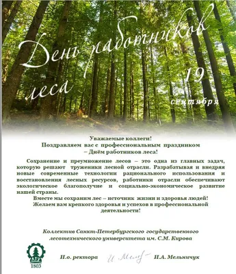 День работника леса. Команда Уральской ТПП поздравляет коллег, друзей и  партнеров