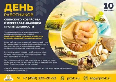 День работников сельского хозяйства и перерабатывающей промышленности  агропромышленного комплекса - ГО Управляющая компания холдинга Концерн  Брестмясомолпром