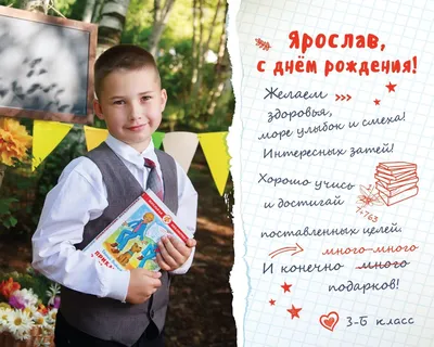 Открытка с днем рождения, Ярослав — Бесплатные открытки и анимация