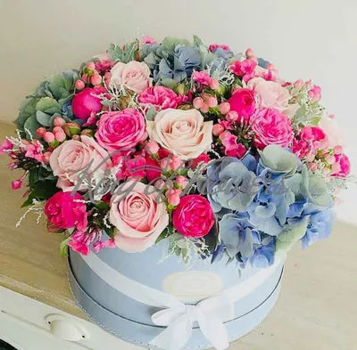 Цветы в коробке с шоколадными пожеланиями С Днем Рождения №7 | Facebook