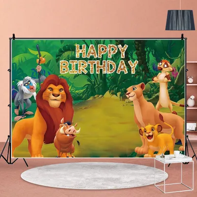 Lion King Simba Backdrop Newborn Kids Happy Birthday Photo Background  Banner | eBay