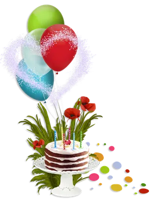 Воздушные шары с днем рождения на прозрачном фоне Иллюстрация вектора -  иллюстрации насчитывающей годовщина, отпразднуйте: 175491185