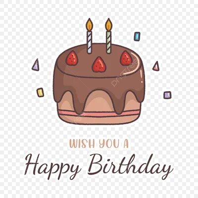 желаю вам счастливого дня рождения наклейку с тортом и свечой на прозрачном  фоне PNG , день рождения стикер, в день рождения желаю, Милый PNG картинки  и пнг PSD рисунок для бесплатной загрузки