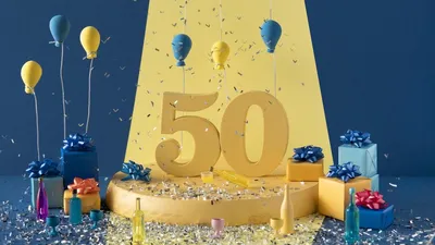 Открытки с юбилеем 50 лет мужчине 🎁. ТОП открытки для него! | С юбилеем, 50  лет открытки, 50 лет празднование дня рождения