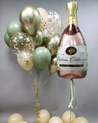 Открытки с шампанским с Днём Рождения: 52 картинки