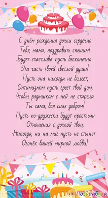 Поздравления с днем рождения дочери от родителей в стихах и своими словами