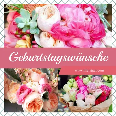 German postcard greeting, \"Congratulations to Birthday!\" depicted floral  designs, circa 1910 Stock Photo - Alamy