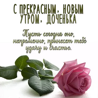 Дочка! С добрым утром! Красивая открытка для Дочки! Открытка на блестящем  фоне. Чай с розами. Нежные розовые розы.
