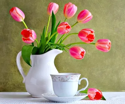 Открытки с добрым утром тюльпаны красивые - 66 фото