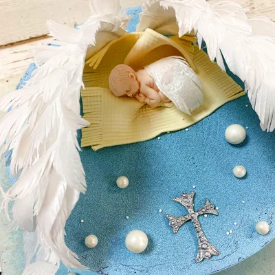 Торт на крещение мальчику - Торты на заказ CakeMosCake