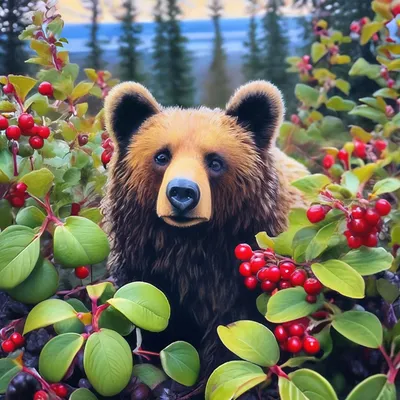 Бурый медведь отдыхая в кустах Стоковое Изображение - изображение  насчитывающей родн, фауна: 83922225